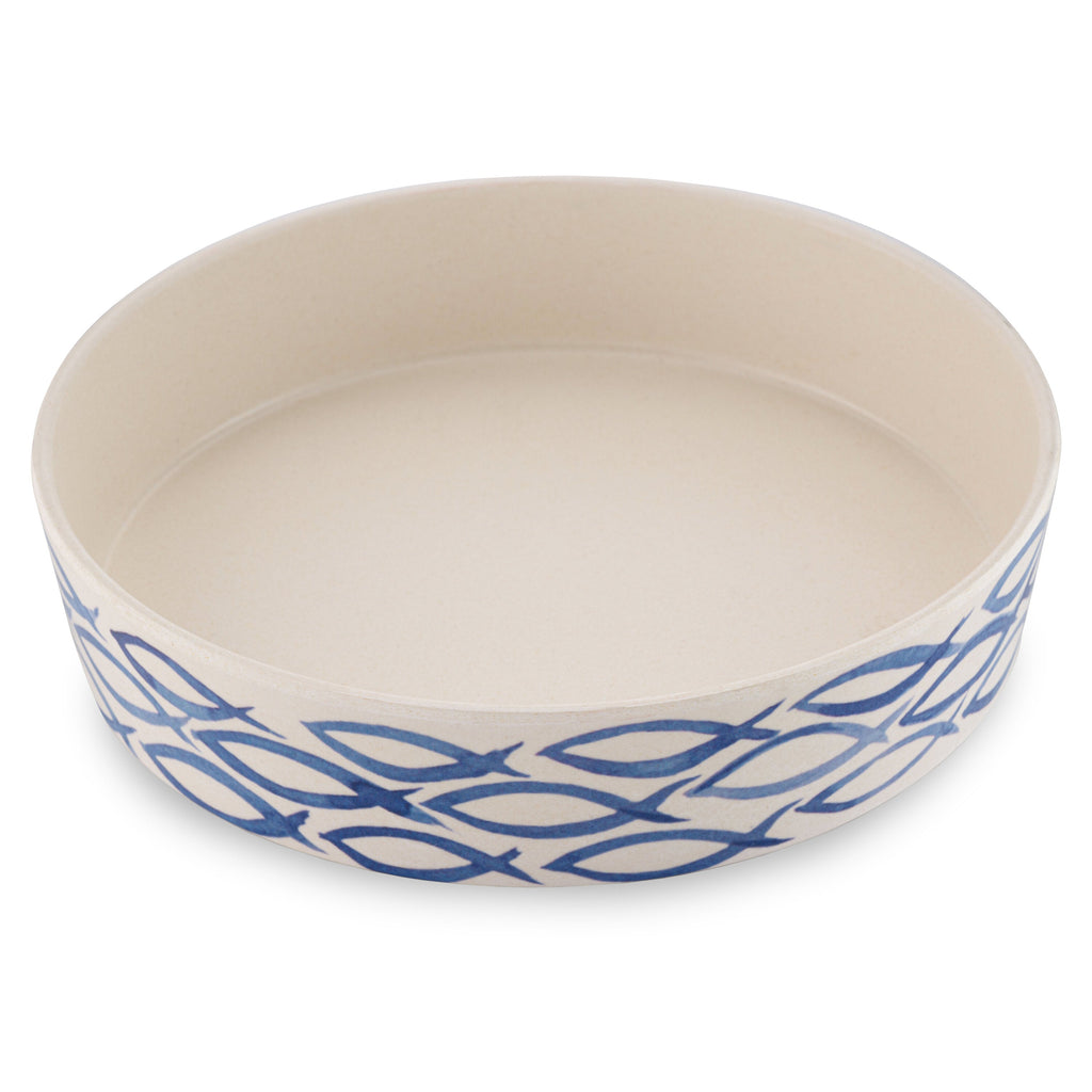 Beco Low-Rim Bamboo Bowl, Gone Fishing