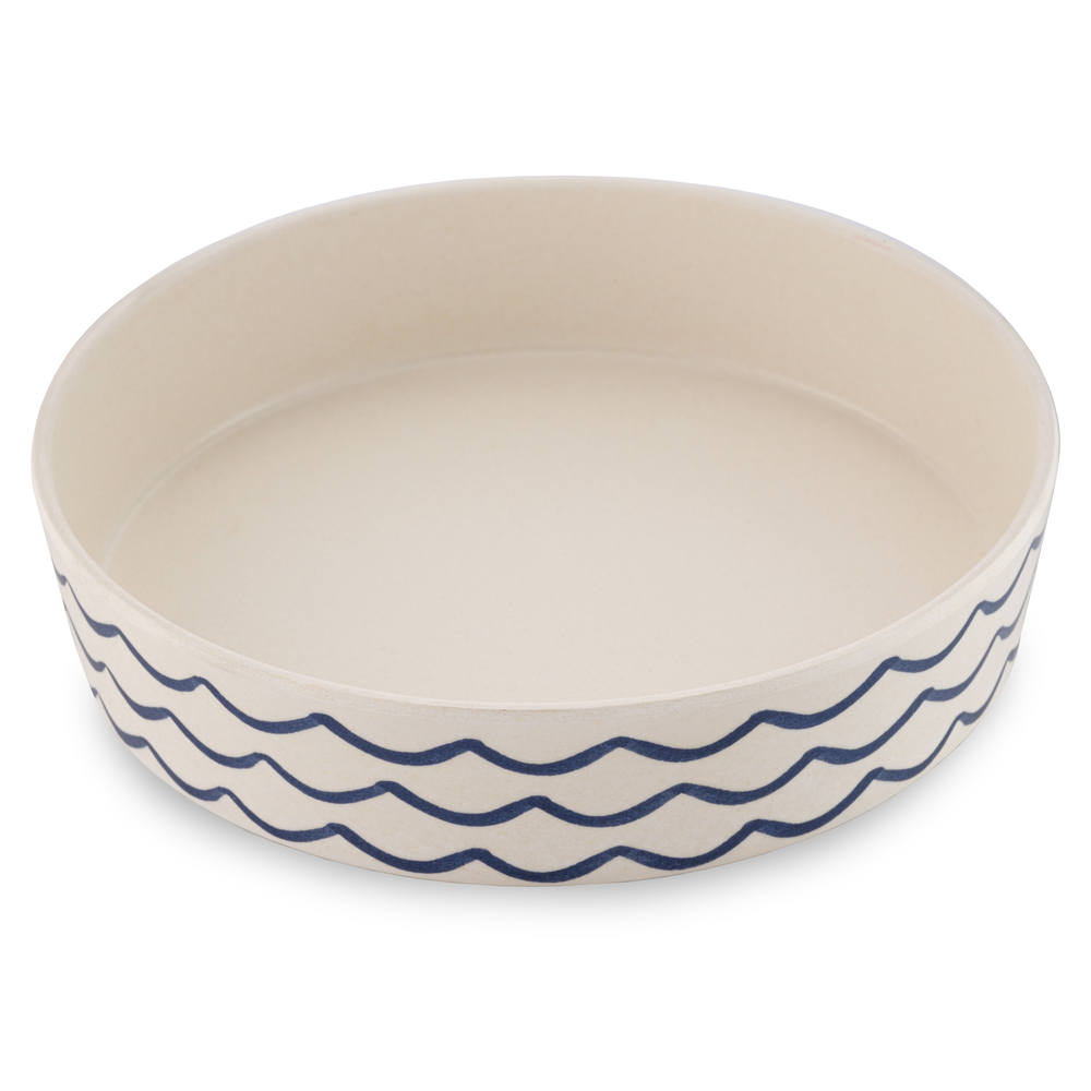 Beco Low-Rim Bamboo Bowl, Ocean Waves