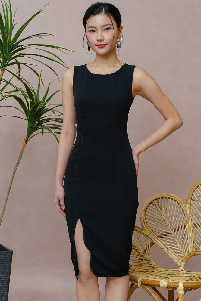 Wavy Slit Dress