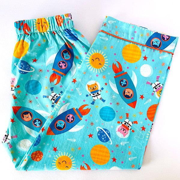Blue Space Cat Pyjamas