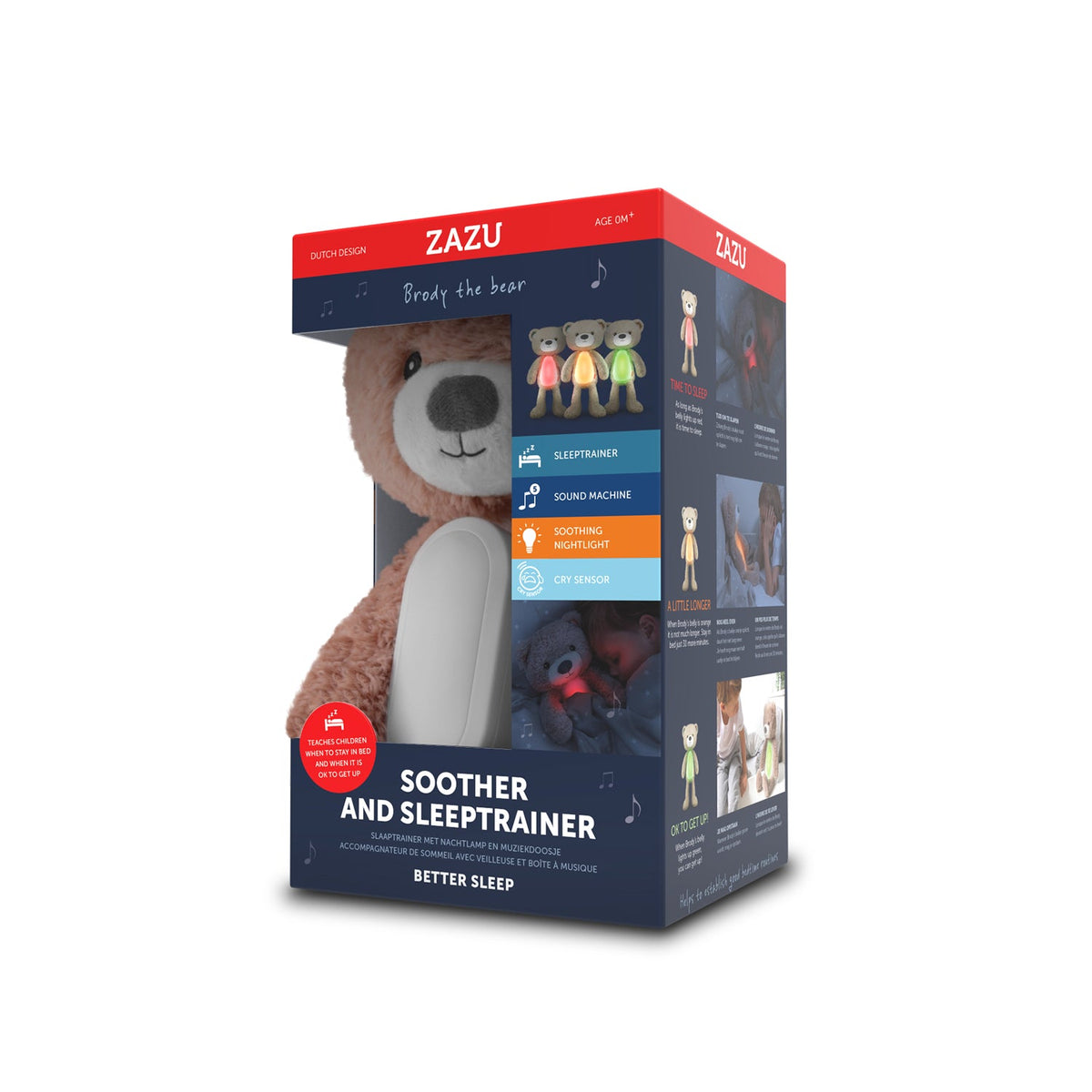 Sleeptrainer with Nightlight and Sound Machine - Brody the Bear
