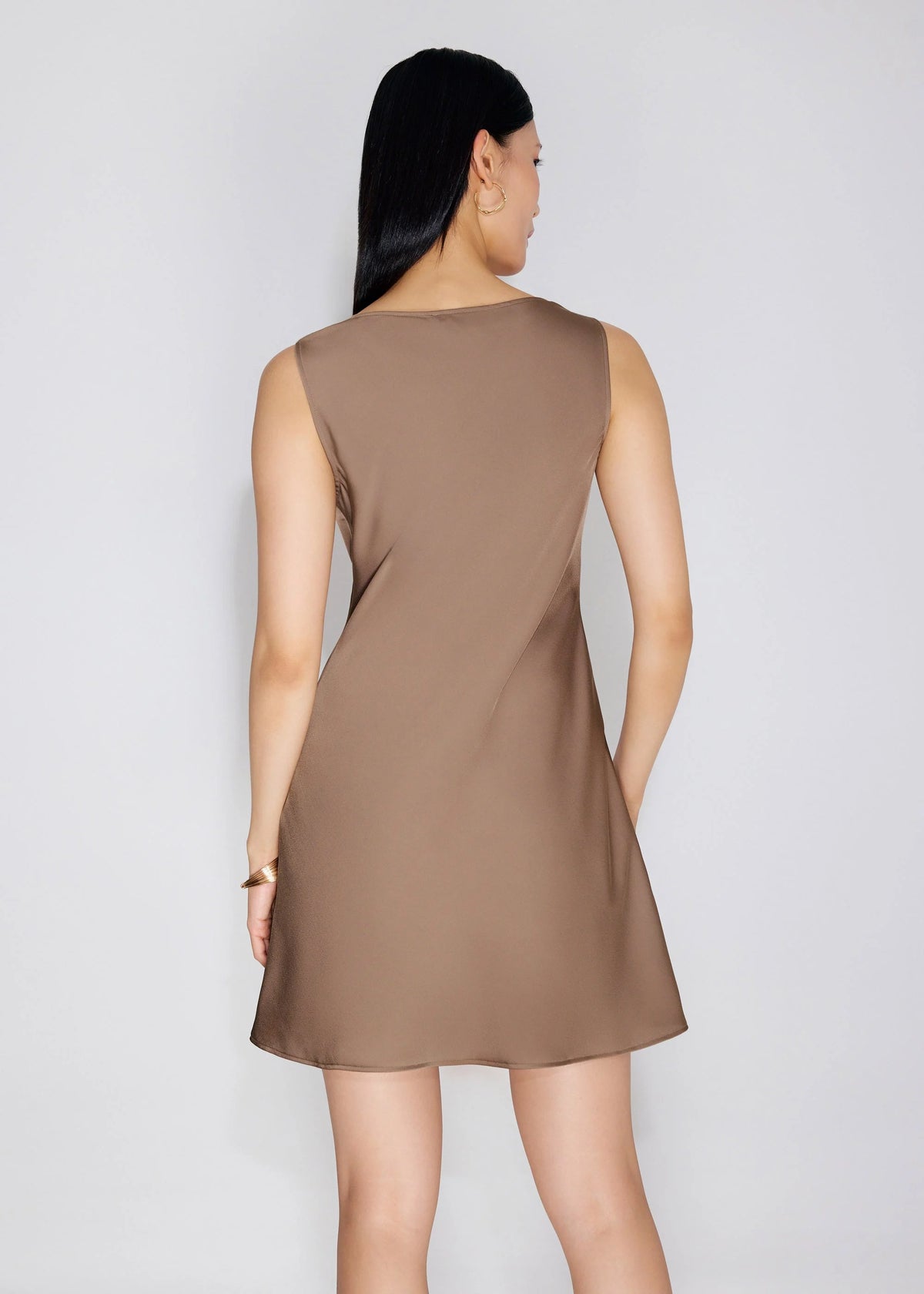 Satin A-line Mini Dress