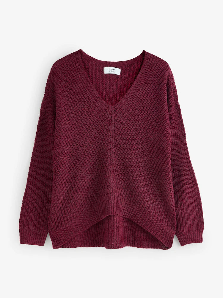 Cosy V-Neck Pullover Knit Jumpers