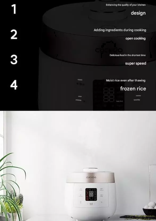 CUCKOO 6 Cup Twin Pressure Rice Cooker - Elegant