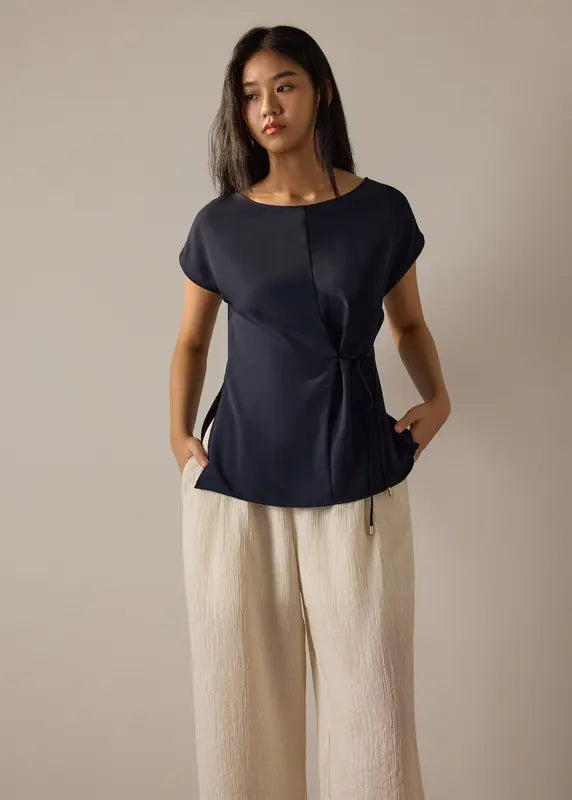 Satin Side Tie Top