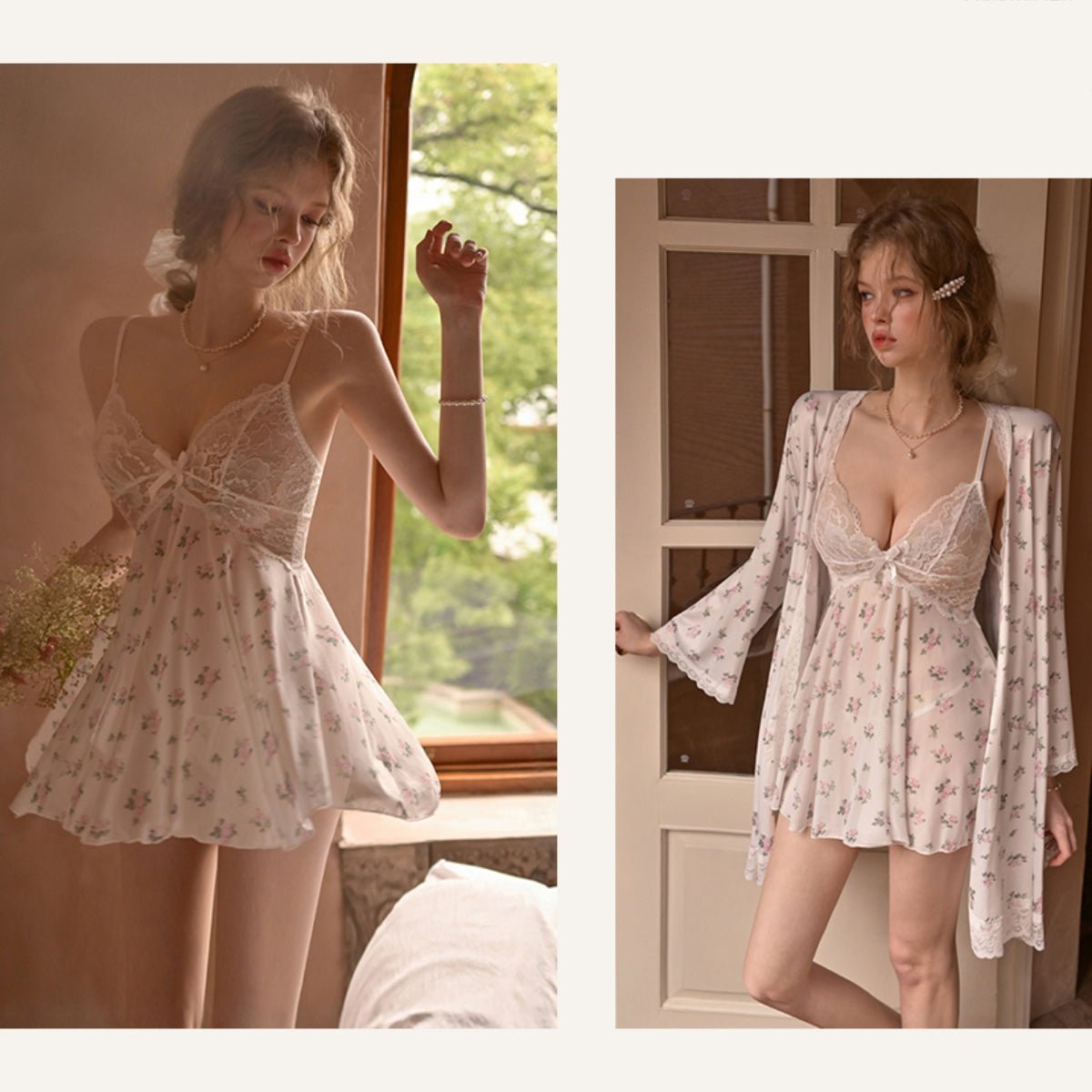 Dott satin robe