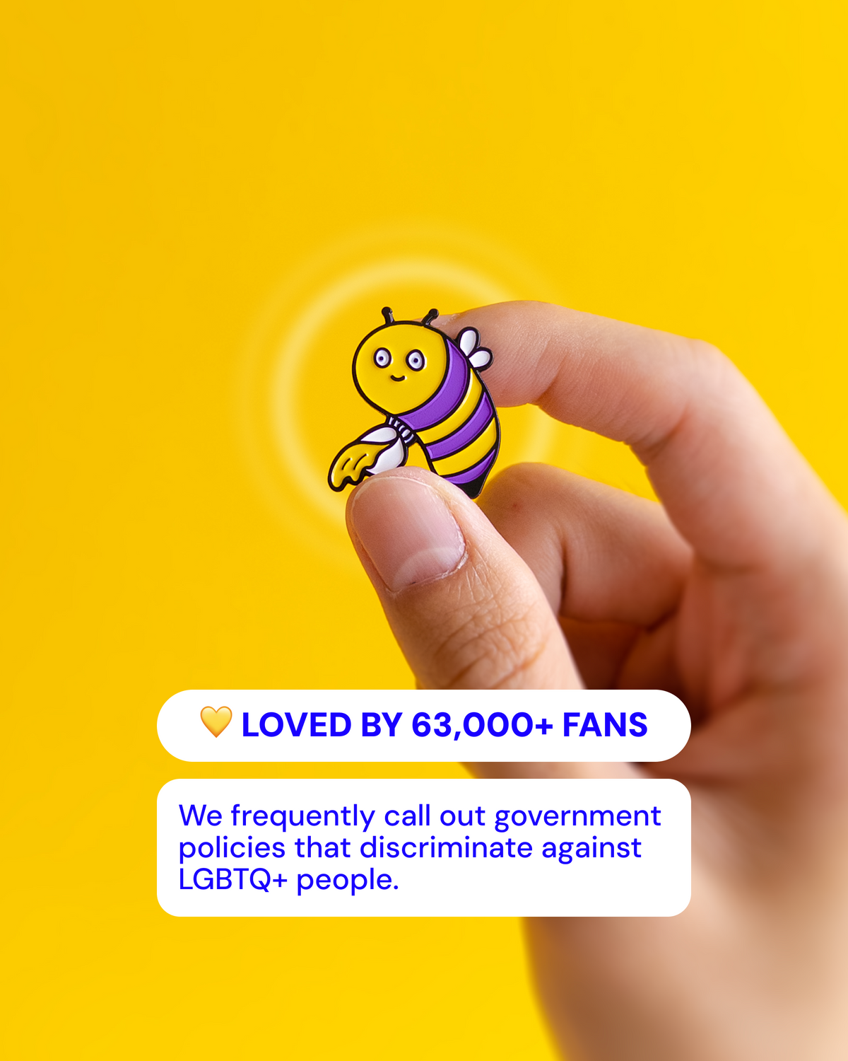 Enbee enby — enamel pin