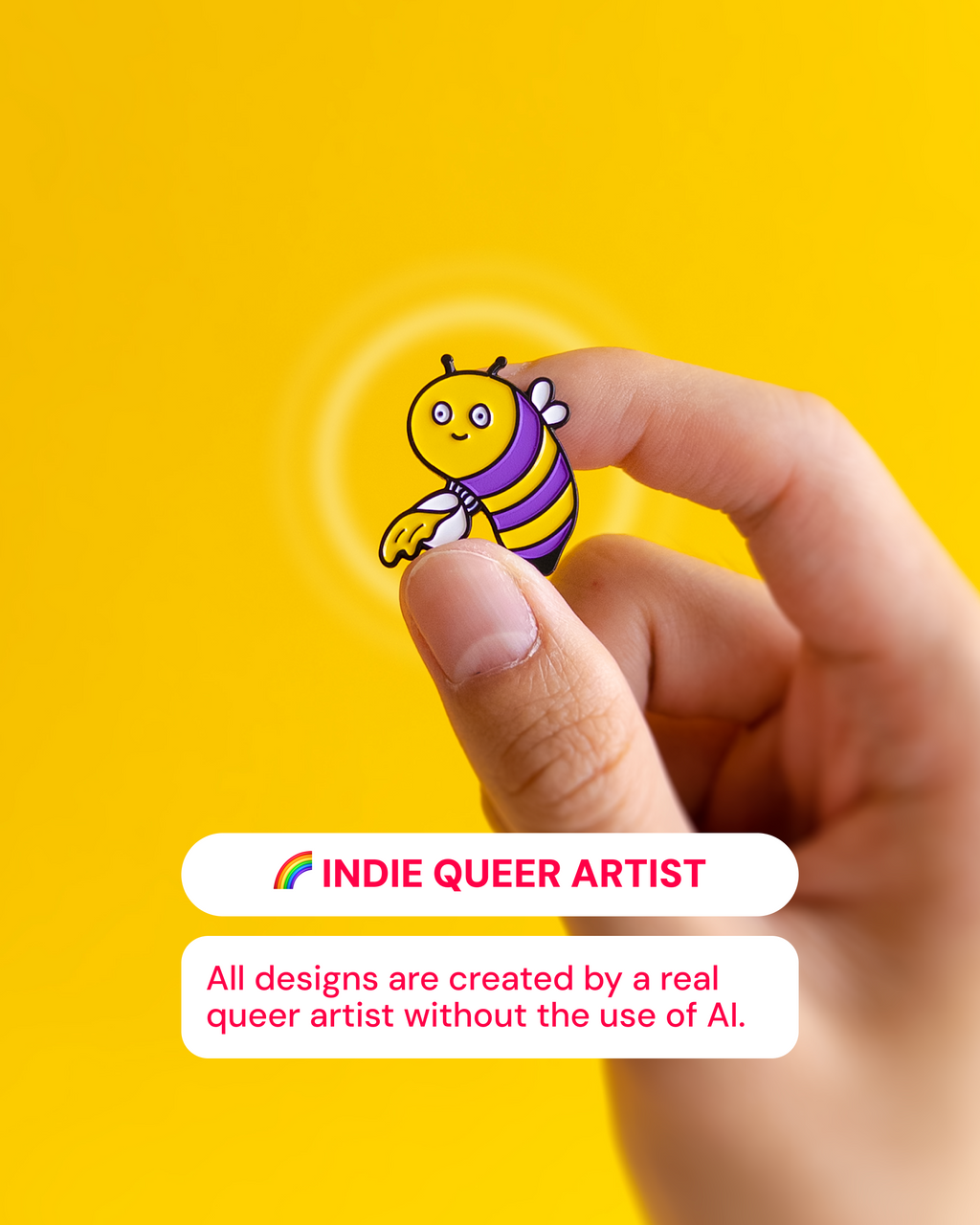 Enbee enby — enamel pin