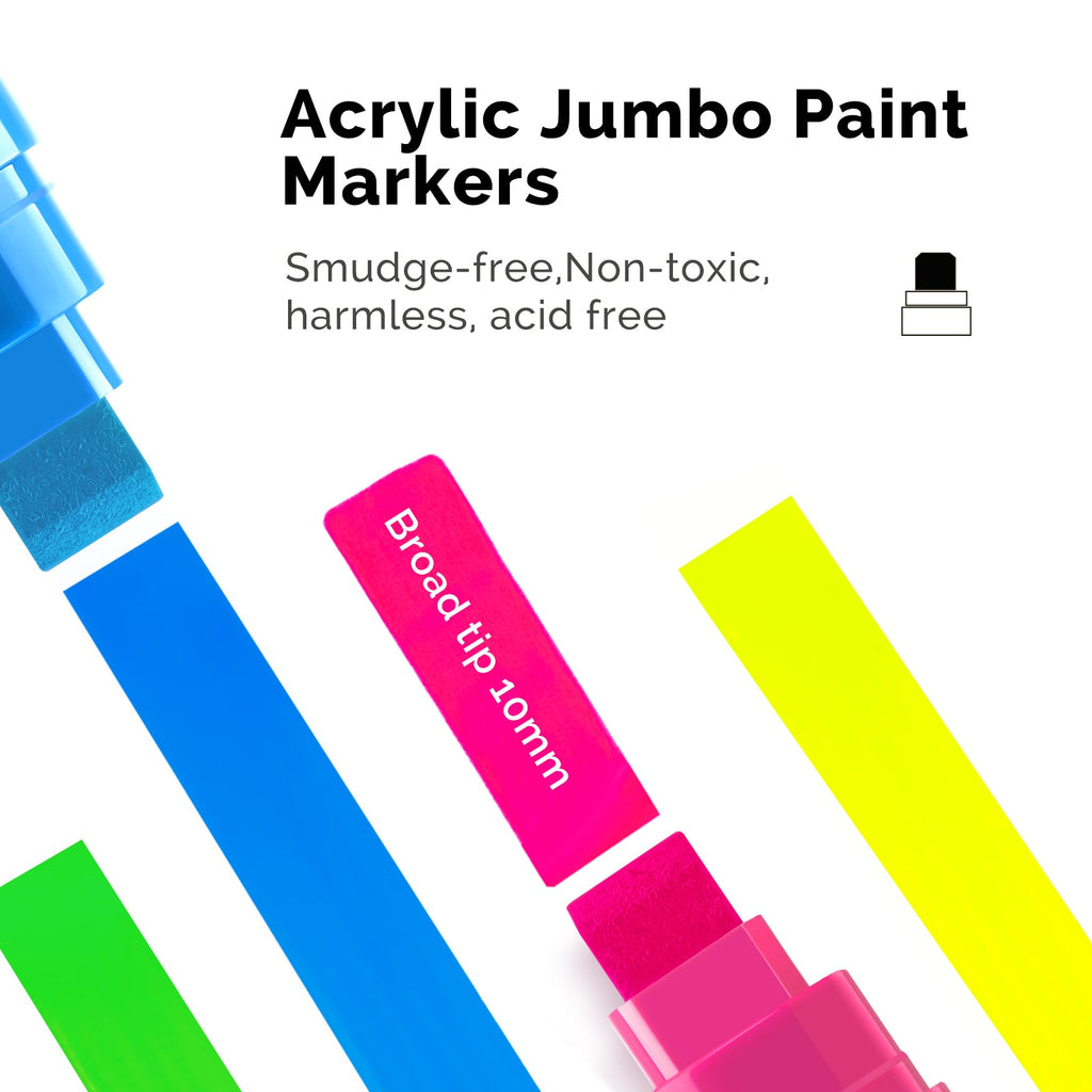 Arrtx 12 Pack Jumbo Markers 10mm nibs