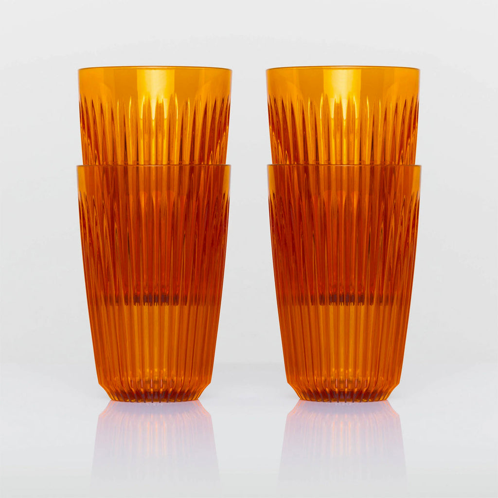 Huskee Renew 12oz Pack of 4 Coffee Cups [Amber]