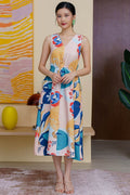 Vanila Cream Floral Dress