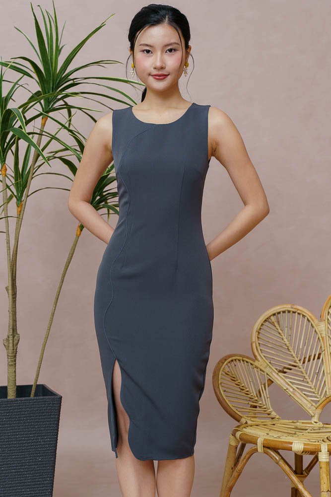 Wavy Slit Dress