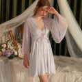 Liz lace and satin robe
