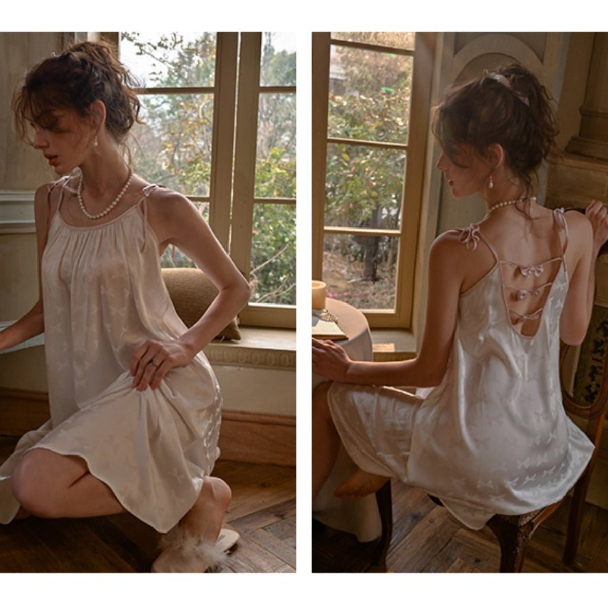 Lorrin midi satin slip
