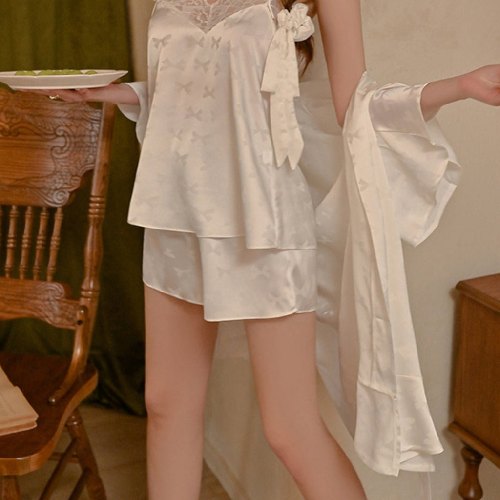 Lorrin satin robe