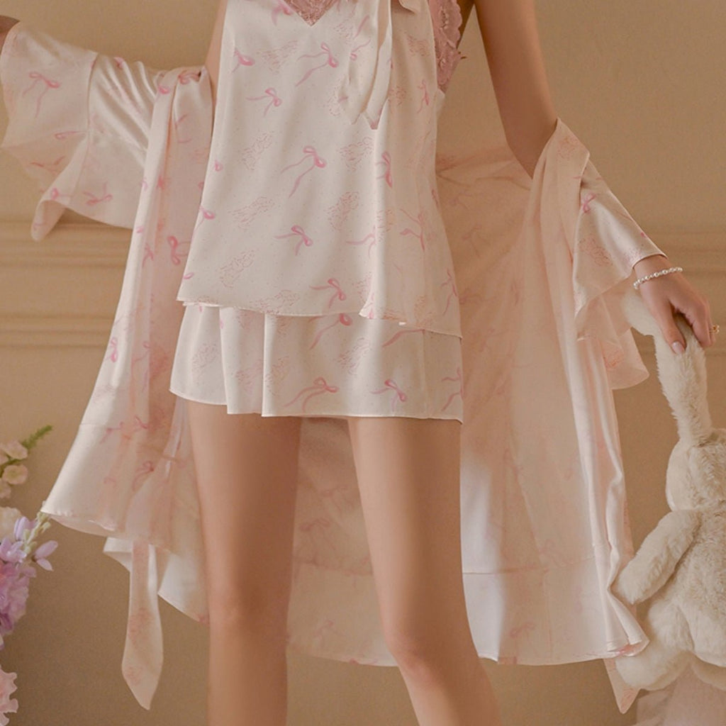 Lorrin satin robe