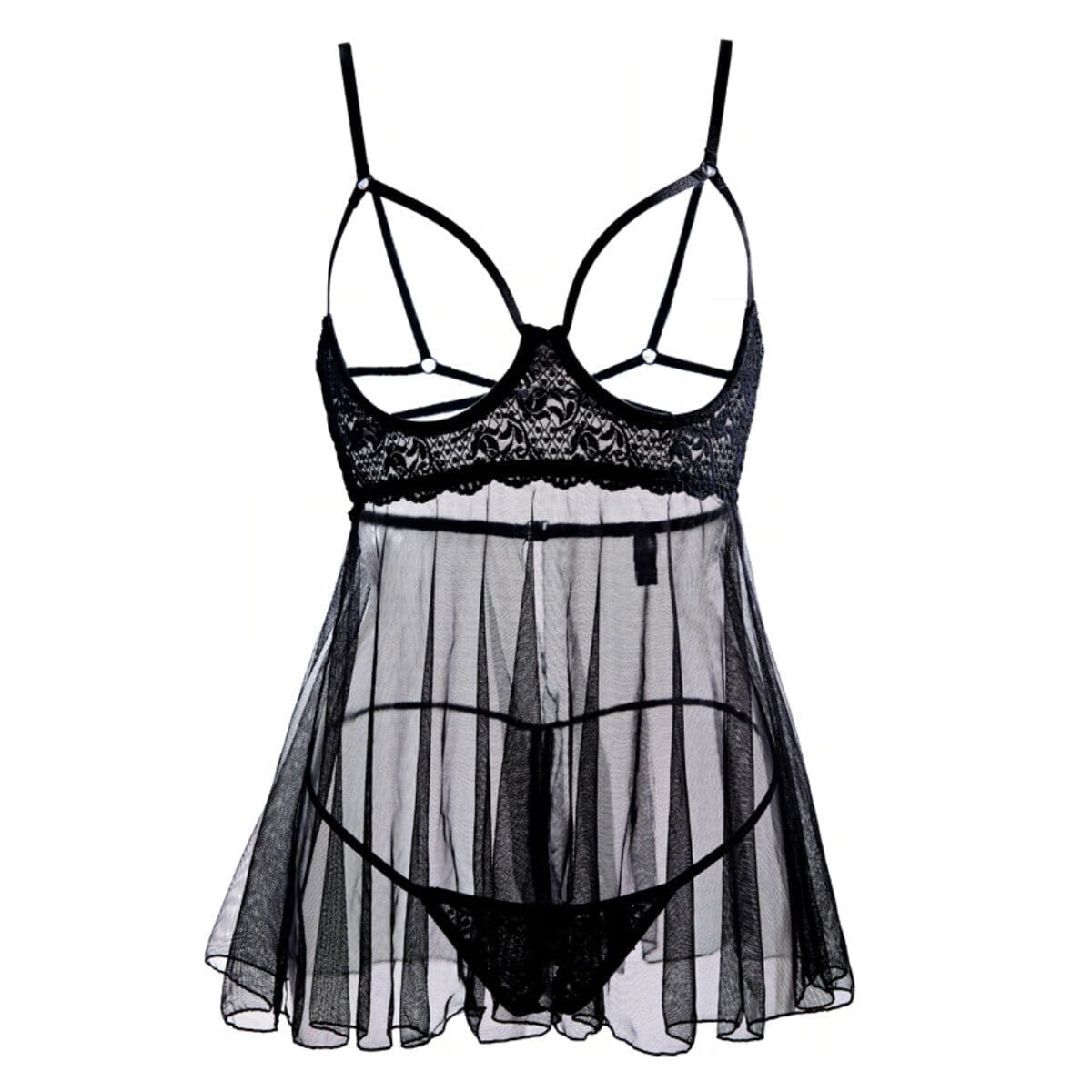Naughty little mesh babydoll set