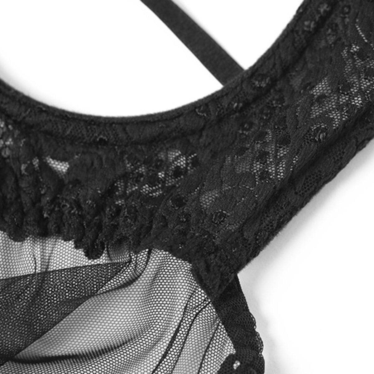 Naughty little mesh babydoll set