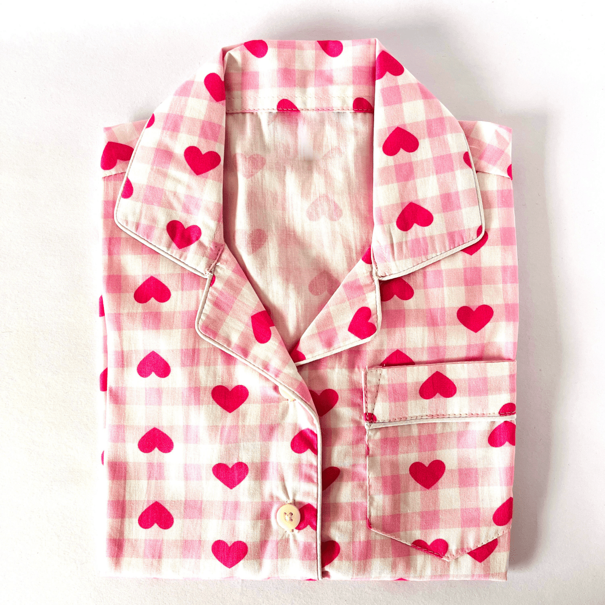 Pink Checks with Hearts Pyjamas