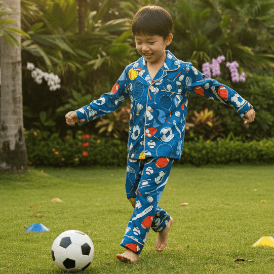 Playful Football Kids Pyjamas