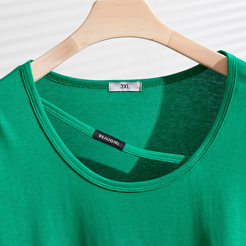 Plus Size 100% Cotton Criss Cross T Shirt (EXTRA BIG SIZE)