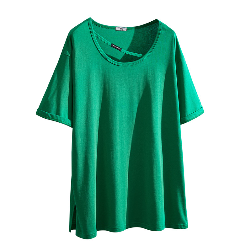 Plus Size 100% Cotton Criss Cross T Shirt (EXTRA BIG SIZE)