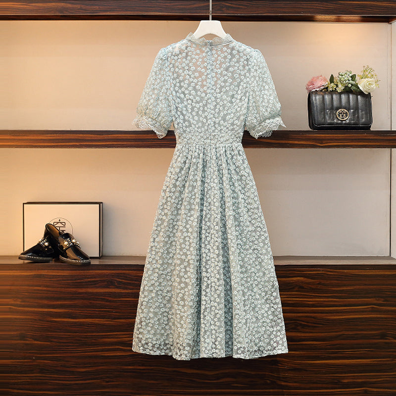 Plus Size Korean Romantic Lace Dress