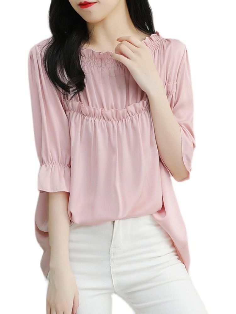 Plus Size Babydoll Chiffon Blouse