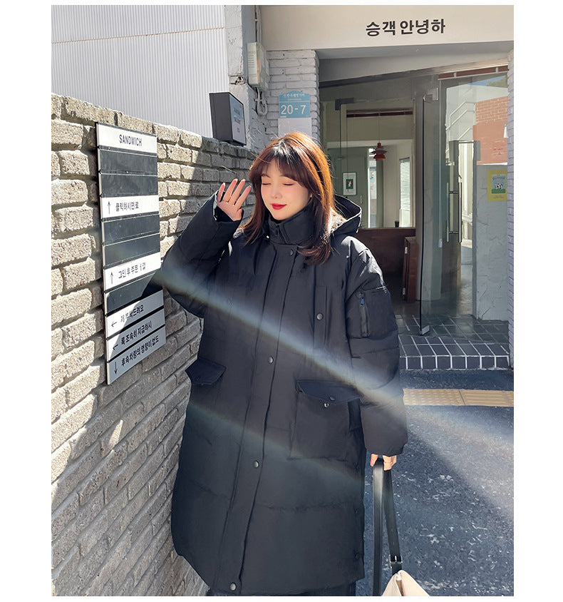 Plus Size Korean Padded Long Winter Jacket (EXTRA BIG SIZE)