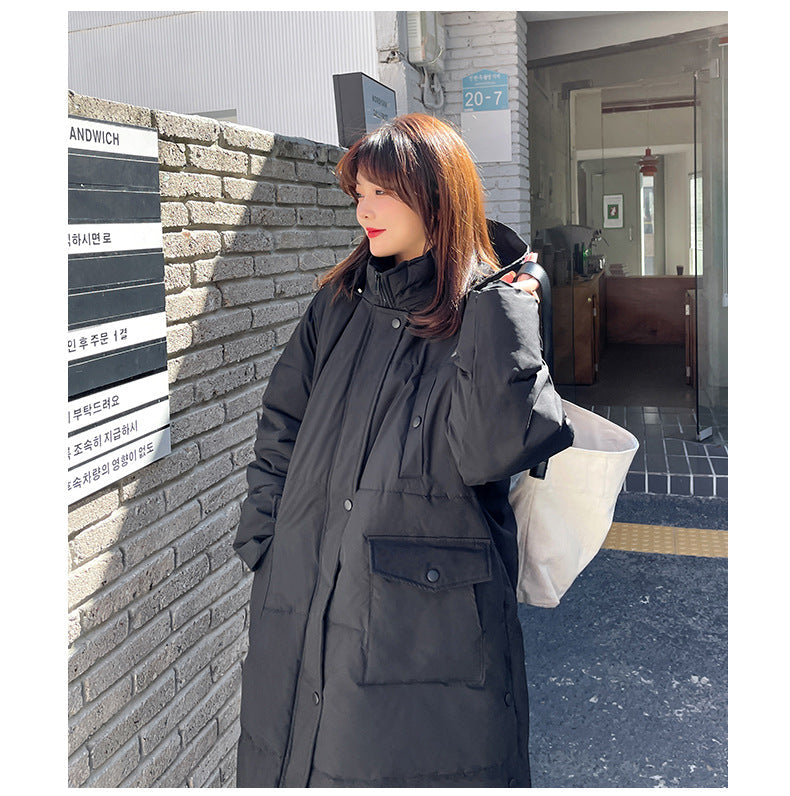 Plus Size Korean Padded Long Winter Jacket (EXTRA BIG SIZE)