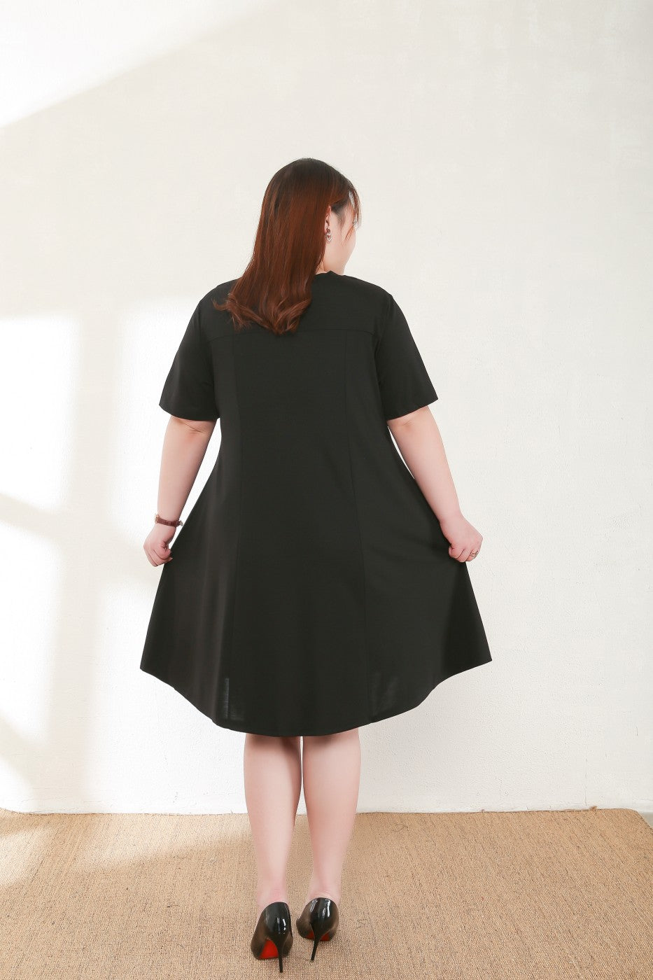 Emma Plus Size Black Cutout Dress