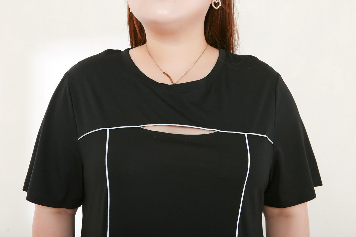 Emma Plus Size Black Cutout Dress