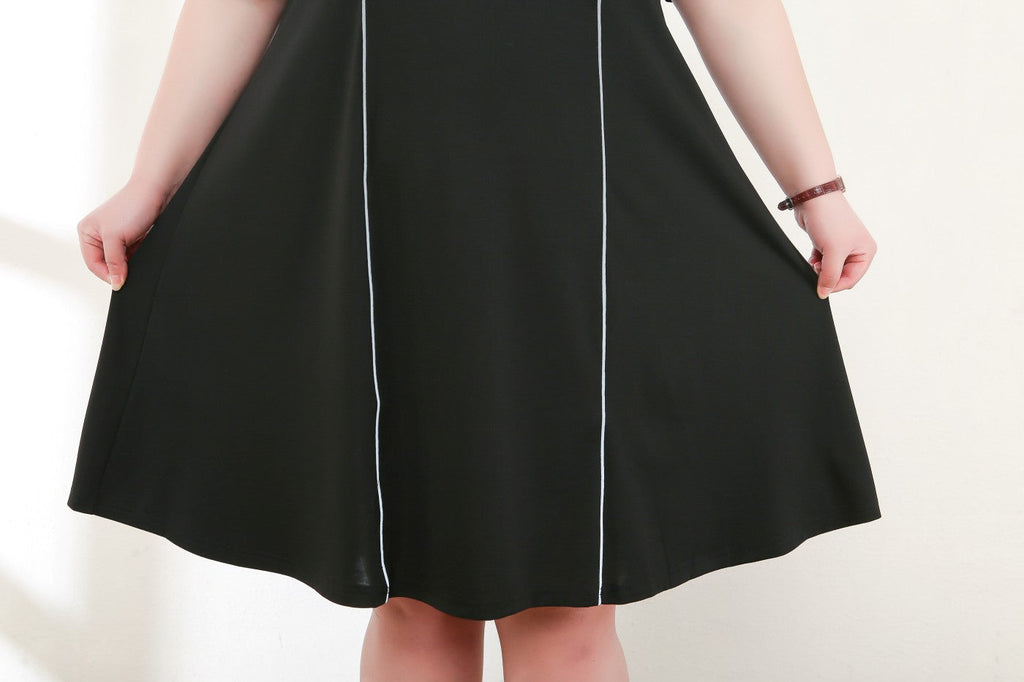 Emma Plus Size Black Cutout Dress