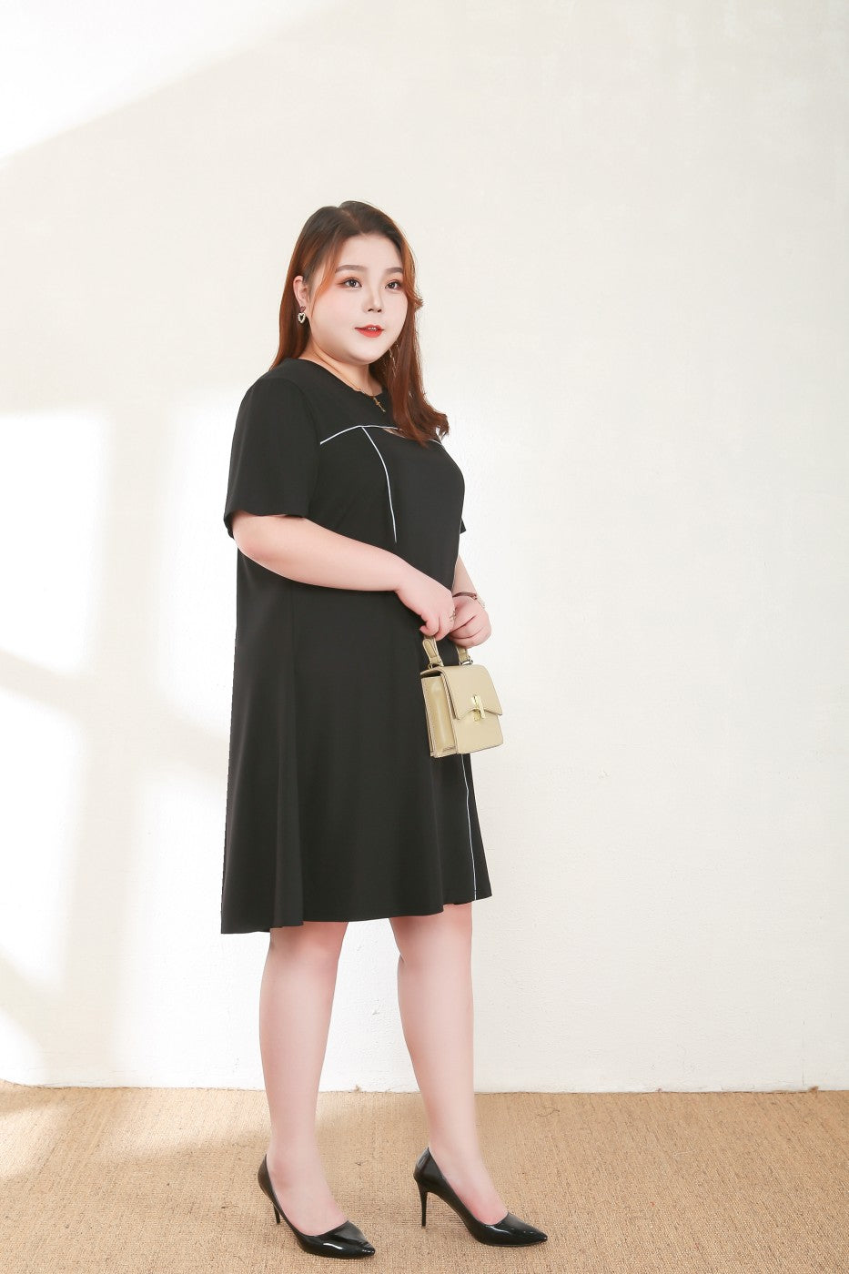 Emma Plus Size Black Cutout Dress