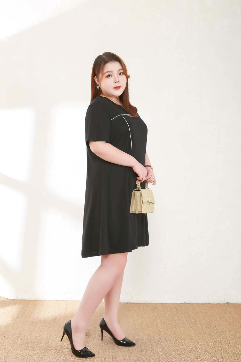 Emma Plus Size Black Cutout Dress
