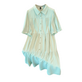 Plus Size Black Korean Babydoll Shirt Dress(Extra Big Size)