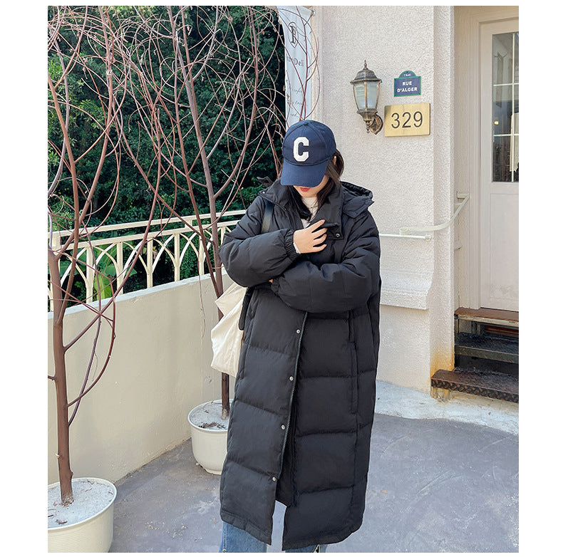 Plus Size Korean Down Padded Long Winter Jacket (EXTRA BIG SIZE)