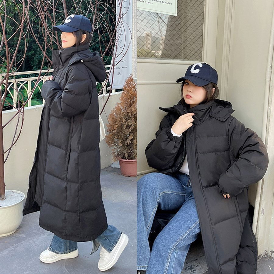 Plus Size Korean Down Padded Long Winter Jacket (EXTRA BIG SIZE)