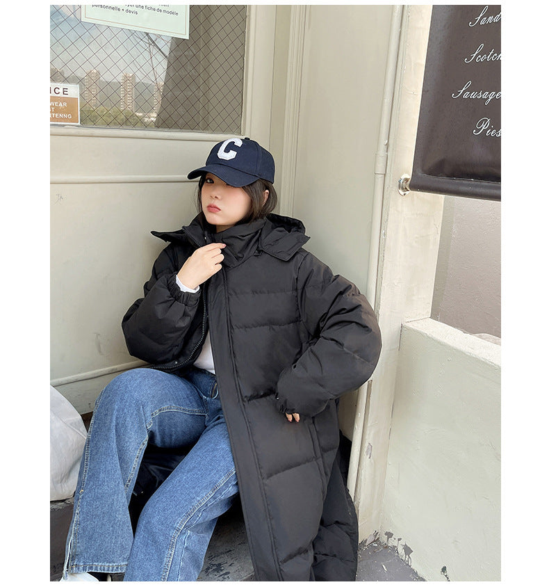 Plus Size Korean Down Padded Long Winter Jacket (EXTRA BIG SIZE)