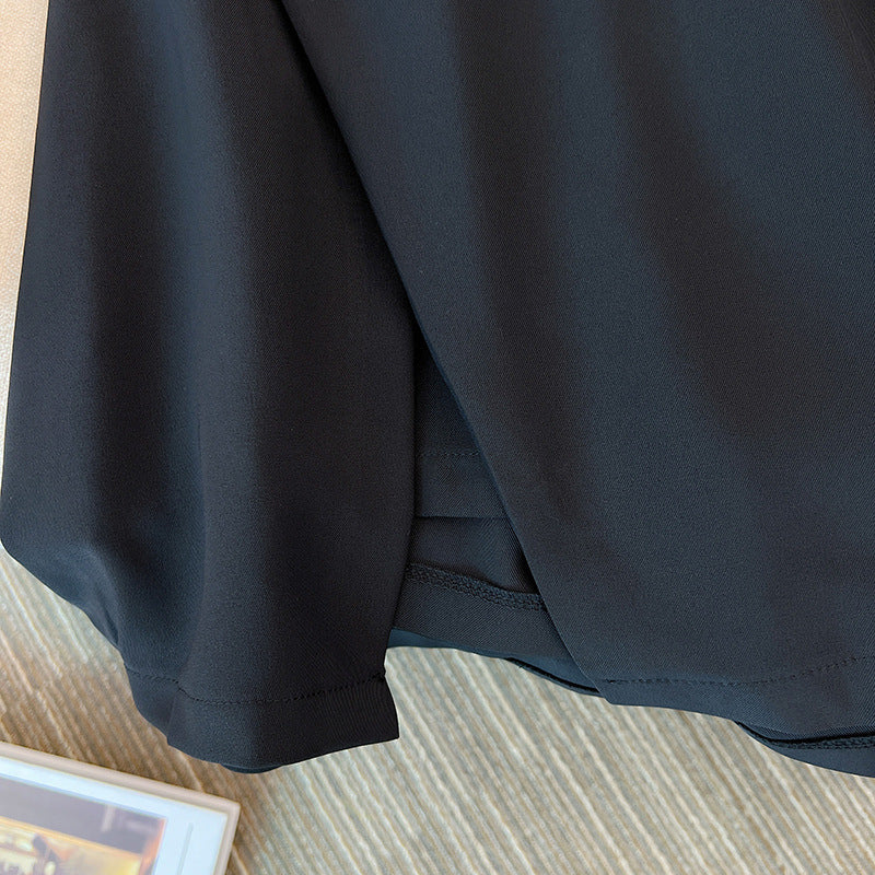 Plus Size Black Simple Skorts (EXTRA BIG SIZE)