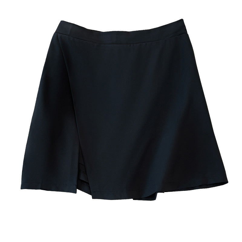 Plus Size Black Simple Skorts (EXTRA BIG SIZE)