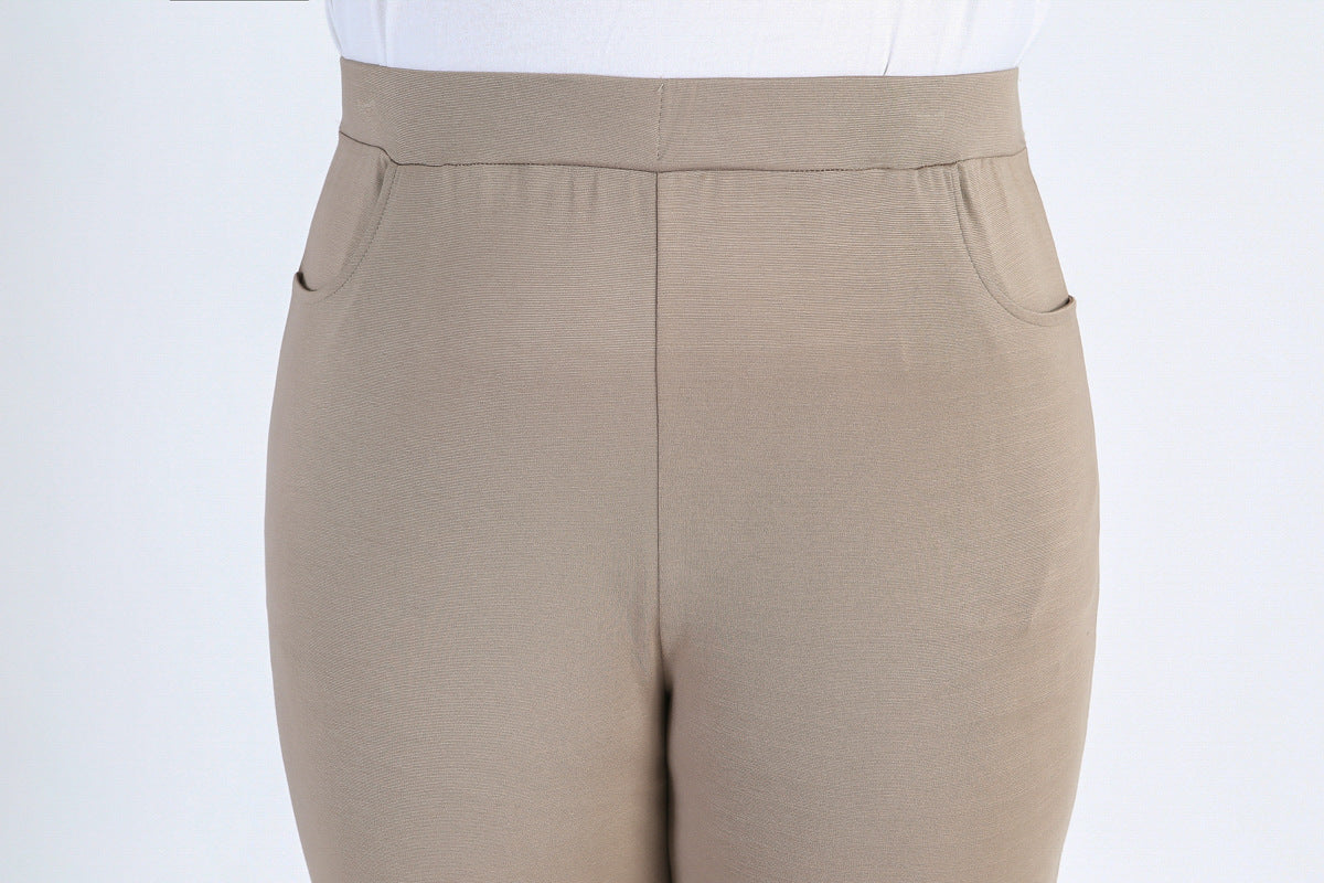 (2XL-9XL) Plus Size Capri Leggings Pants
