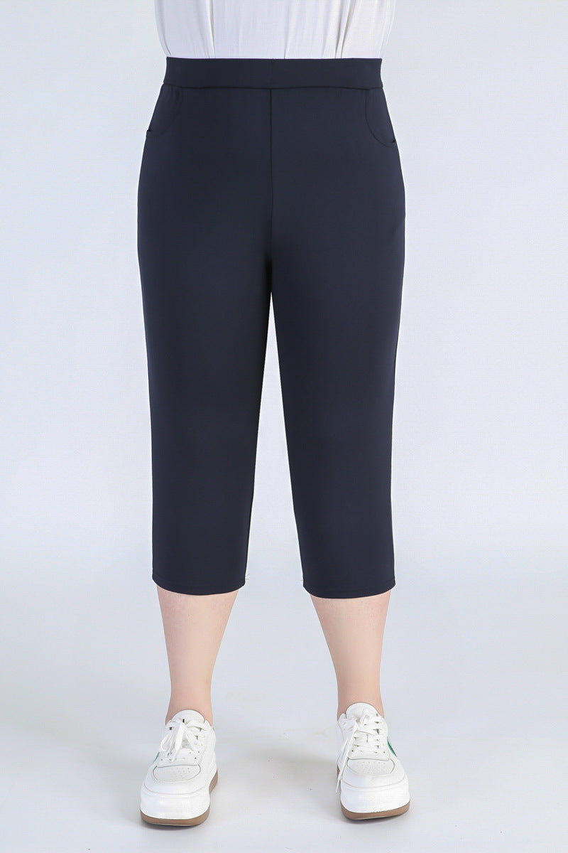 (2XL-9XL) Plus Size Capri Leggings Pants