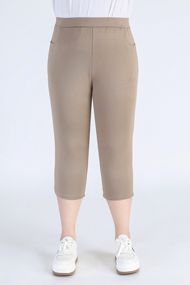 (2XL-9XL) Plus Size Capri Leggings Pants