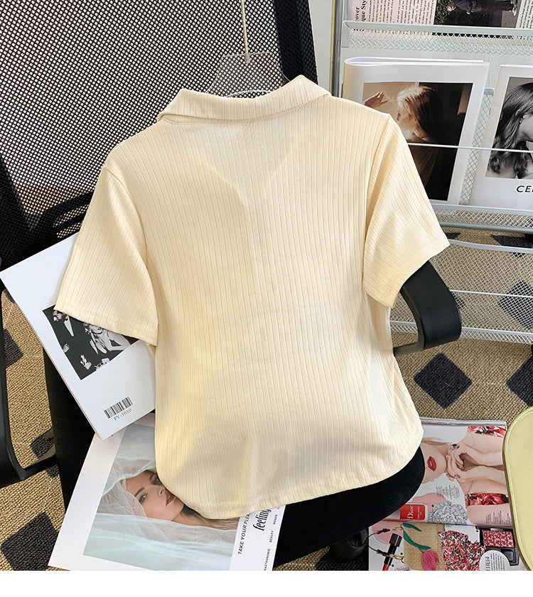 Plus Size Cute Cat Polo T Shirt