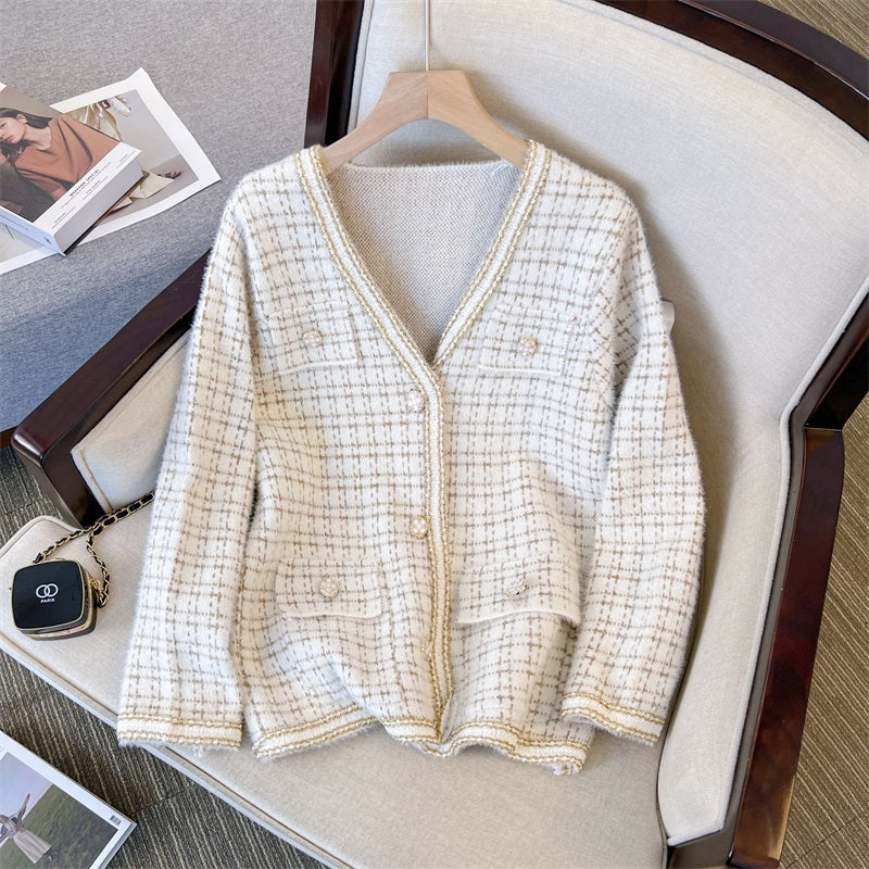 Plus Size Chanelesque Long Sleeve Jacket
