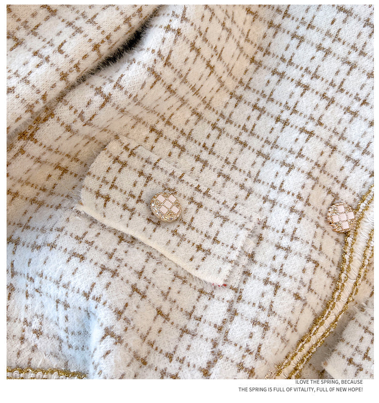 Plus Size Chanelesque Long Sleeve Jacket