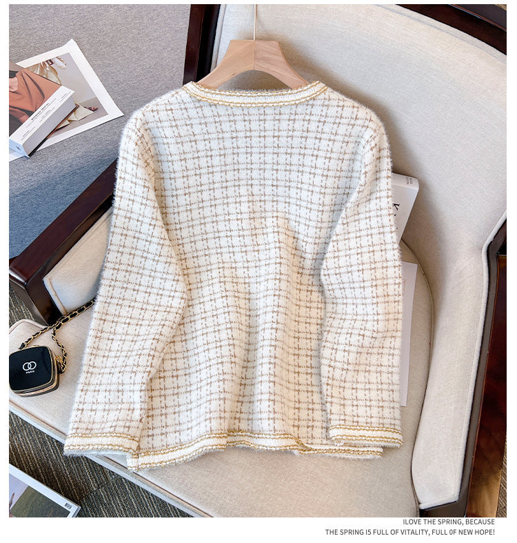 Plus Size Chanelesque Long Sleeve Jacket