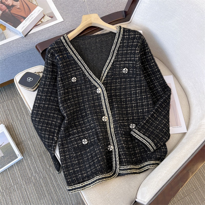 Plus Size Chanelesque Long Sleeve Jacket