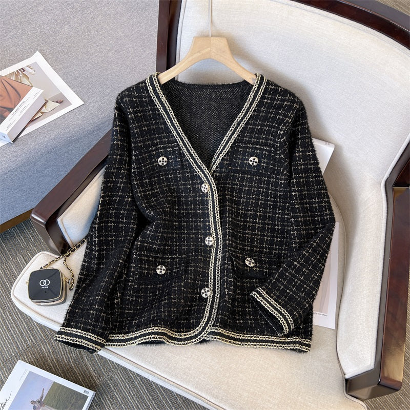 Plus Size Chanelesque Long Sleeve Jacket
